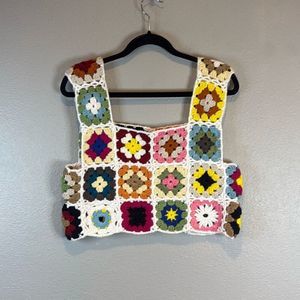Handmade Lynn Nina crochet tank top L